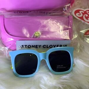 Stoney Clover Lane Oversized Square Sunglasses Blue